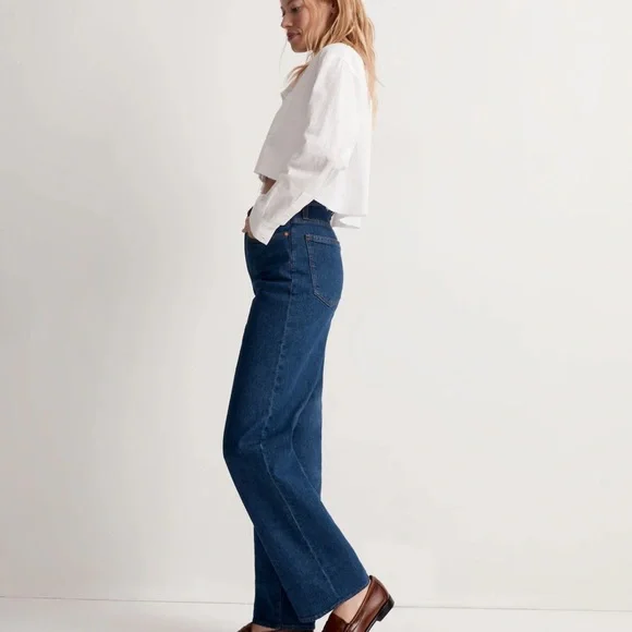 Madewell Women's Blue Flare & Wide Leg Jeans - Picture 3 of 12